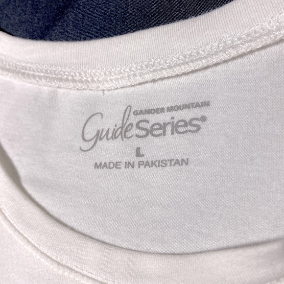 Guide Series White T Shirt. White. Gander  Mountain. Large - Picture 2 of 8